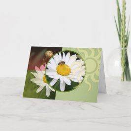 Tarjeta Daisy al sol y Bee