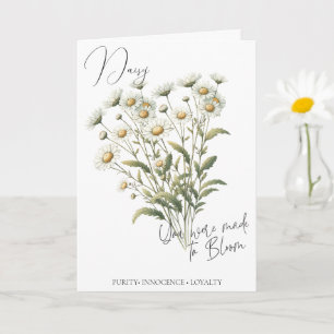 Tarjeta Daisy April Birth Flower Birthday Card