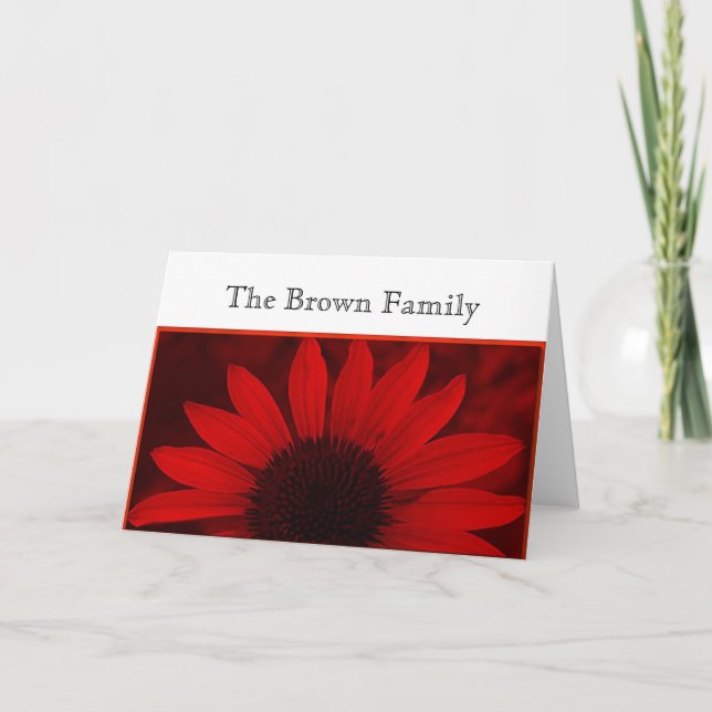 Tarjeta Daisy Boda Notecard Template (Anverso)