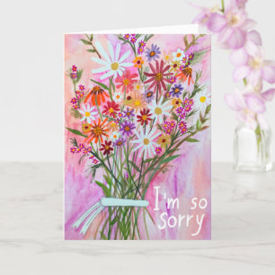 Tarjeta Daisy Bouquet CONDOLENCES Personalizar