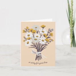 Tarjeta Daisy Bouquet PERSONALIZADO Dibujando Condolencias