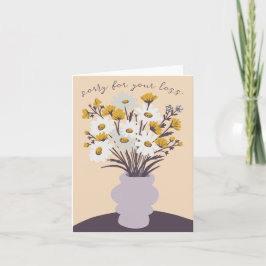 Tarjeta Daisy Bouquet Vase Condolences lamenta la pérdida