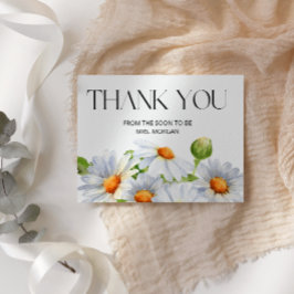Tarjeta Daisy Bridal Shower minimalista Gracias