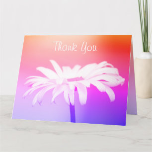 Tarjeta Daisy colorido con coral y rosa