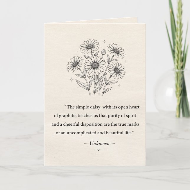 Tarjeta Daisy de abril (Anverso)