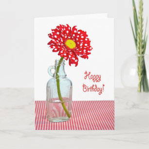 Tarjeta Daisy de lunares de cumpleaños 
