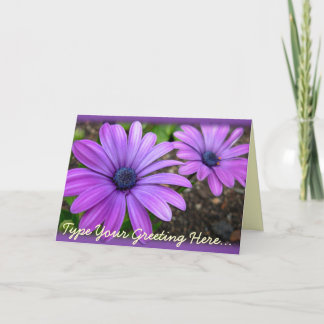 Tarjeta Daisy Flores Azules Tarjetas de felicitaci