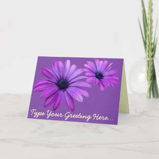 Tarjeta Daisy Flores Azules Tarjetas de felicitaci