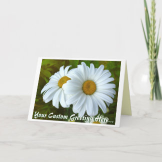 Tarjeta Daisy Flores salvajes Personalizado Tarjet
