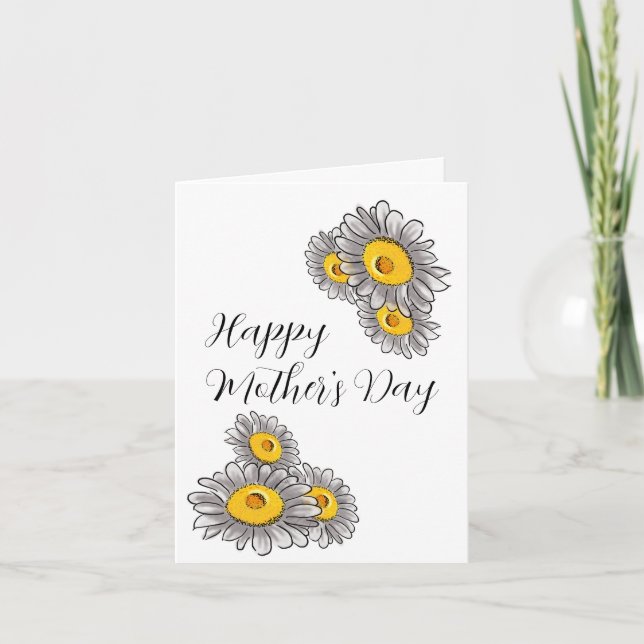 Tarjeta Daisy Flower Mother's Day Card (Anverso)