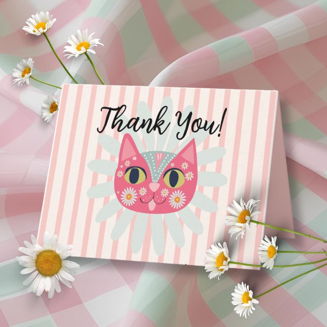 Tarjeta Daisy Kitty Face Purr-fect Birthday (Subido por el creador)