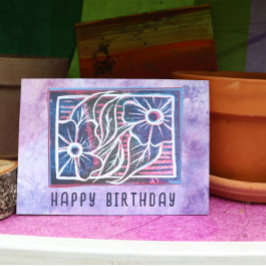 Tarjeta Daisy morado