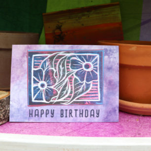 Tarjeta Daisy morado