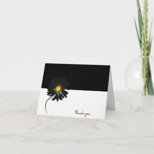 Tarjeta daisy negra gracias