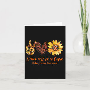 Tarjeta Daisy Peace Love Cure Kidney Cancer Awareness Gift