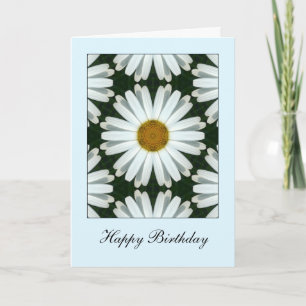Tarjeta Daisy simétrico - Cumpleaños