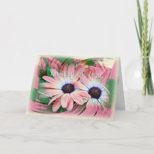Tarjeta Daisy Swirl-personalizar en cualquier ocasión