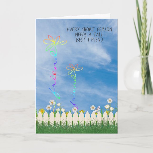 Tarjeta Daisys altas y bajas de mejores amigas (Anverso)