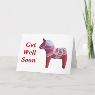 Tarjeta Dala Horse Get Well Card