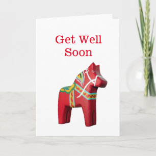 Tarjeta Dala Horse Get Well Card