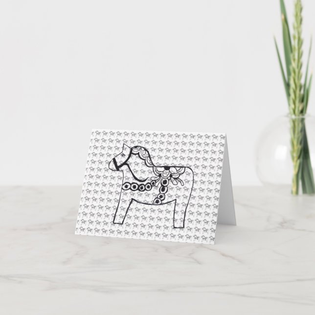 Tarjeta Dala Horse Notecard (Anverso)