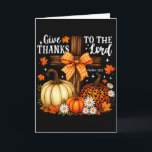 Tarjeta Dale Gracias Al Señor Calabazas De Cruz Arco Otoño<br><div class="desc">Dale Gracias Al Señor Calabazas De Cruz Arco Otoño Caída</div>