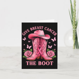 Tarjeta Dale La Bota Al Cáncer De Mama Conciencia Del Cánc