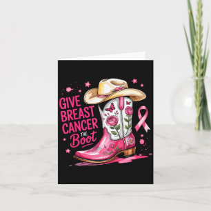 Tarjeta Dale La Bota Al Cáncer De Mama Nk Ribbo