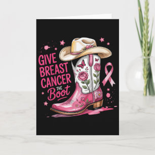 Tarjeta Dale la Bota al Cáncer de Seno Cáncer de Seno Lazo