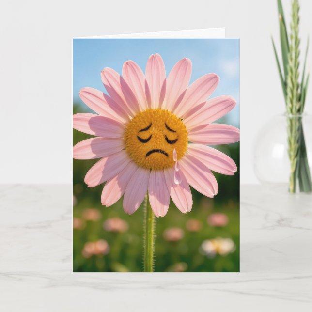 Tarjeta Dalia Rosa Lacrimosa Cumpleaños (Anverso)
