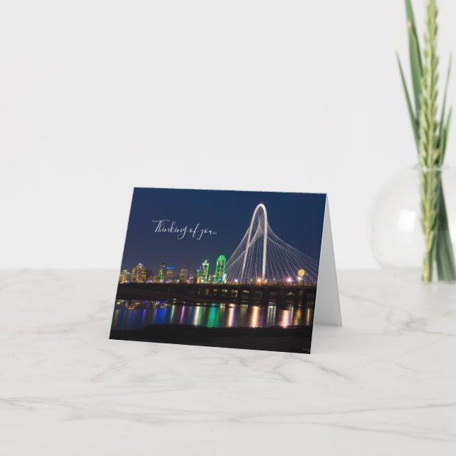 Tarjeta Dallas Bridge View Thought Of You Card (Anverso)