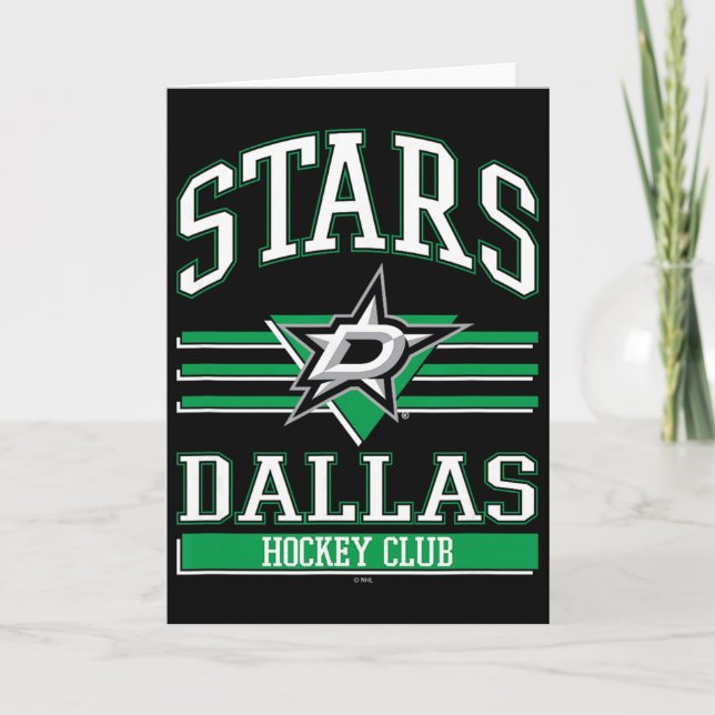 Tarjeta Dallas Stars Hockey Club Negro Licencia Oficial (Anverso)