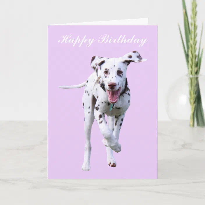 Perrito Dálmata Perros Personalizado Cumpleaños tarjeta de saludos