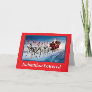 Tarjeta Dálmata divertido de Navidad