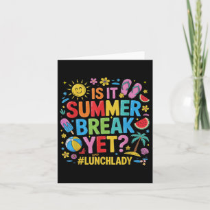 Tarjeta Dama De Almuerzo Graciosa Es Verano De Último Día 