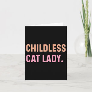 Tarjeta Dama de gato sin hijos - Divertido