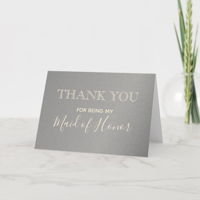 Tarjeta Dama de Honor Agradecimiento de Boda (Anverso)