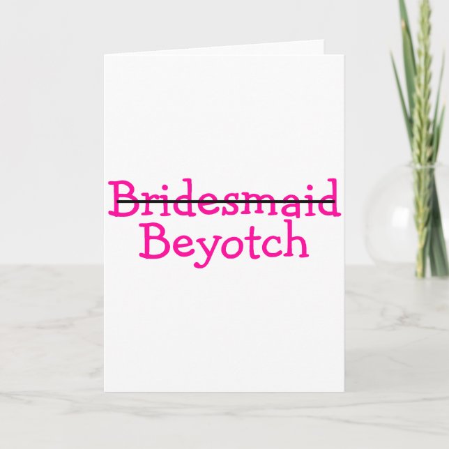 Tarjeta Dama de honor Beyotch (rosa) (Anverso)