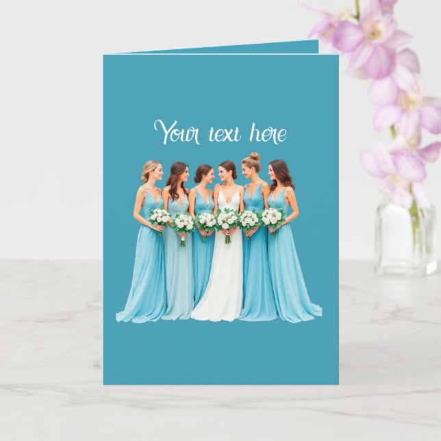 Tarjeta Dama de honor elegante boda personalizable  (Orquídea)