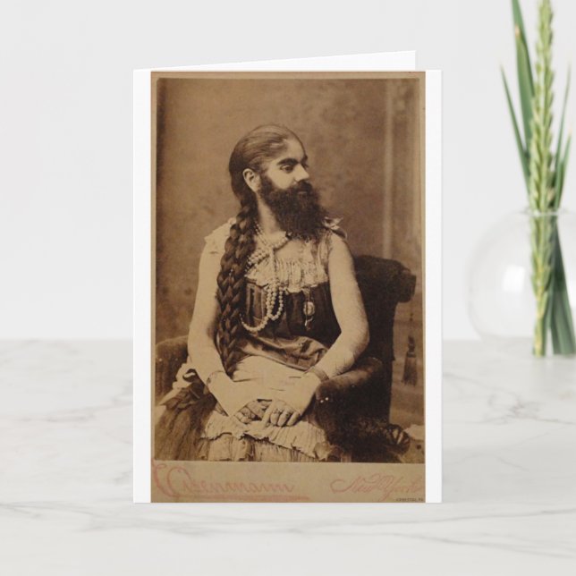 Tarjeta Dama de la barba (Anverso)