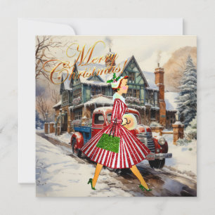 Tarjeta Dama de la Vintage de 1950