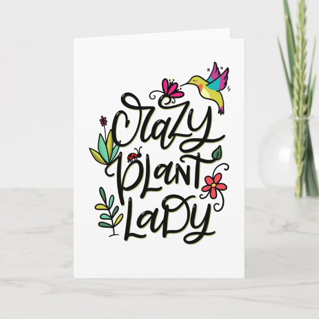 Tarjeta Dama de planta loca (Anverso)