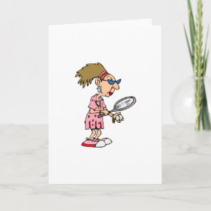 Tarjeta Dama de tenis mayor