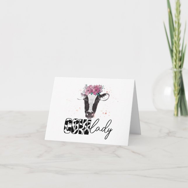 Tarjeta Dama de vaca, madre de vaca PERSONALIZADA (Anverso)