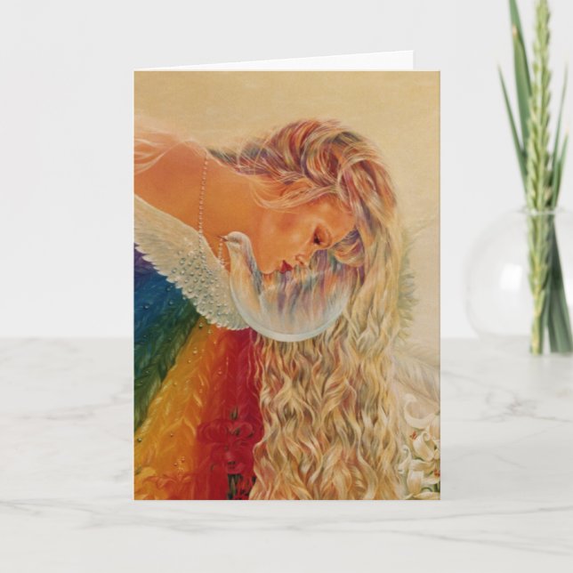 Tarjeta Dama del Amanecer por Elizabeth Kyle. (Anverso)