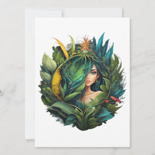 Tarjeta dama del bosque