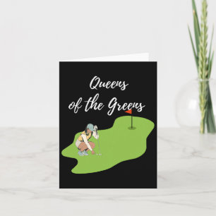 Tarjeta Dama Graciosa Golfers Queens De Las Mujeres Verdes