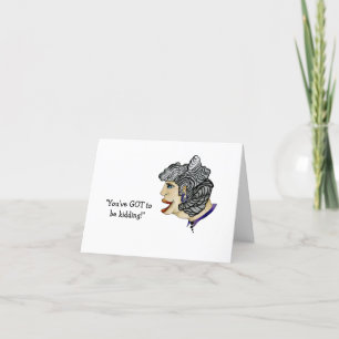 Tarjeta Dama graciosa preguntando qué edad tienes
