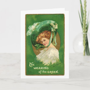 Tarjeta Dama Irlandesa Vintage