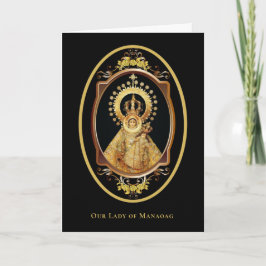 Tarjeta Dama religiosa de Filipinas Manaoag Católica